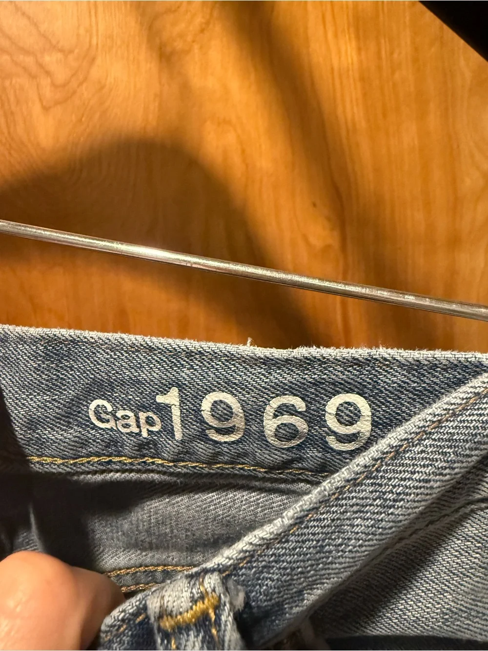 GAP 1969 Light Blue Slim Straight Ripped Jeans